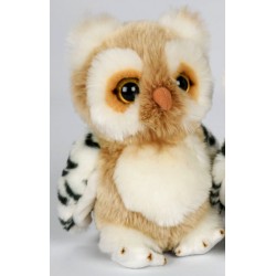 Peluche hibou beige 20 cm