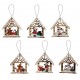 Suspension maison en bois Bon rouge oran