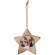 Suspension sapin Noël en bois étoile bonhomme de neige