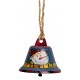 Suspension sapin cloche bleu bonhomme de neige