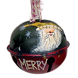 Suspension sapin grelot Père Noël vert rouge