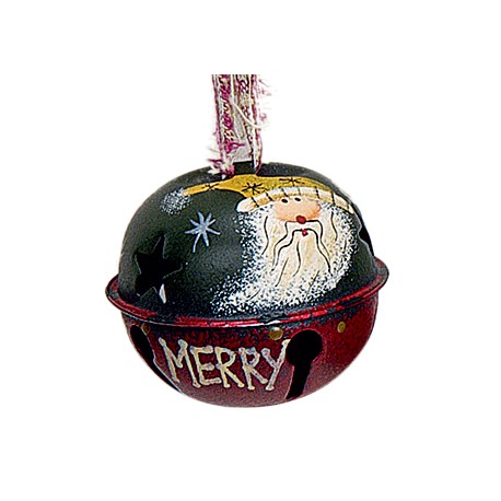 Suspension sapin grelot Père Noël vert rouge