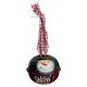 Suspension sapin Noël grelot bonhomme de neige vert rouge