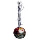 Suspension sapin Noël grelot bonhomme de neige rouge vert