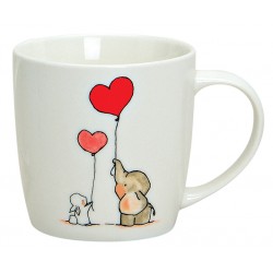 Tasse éléphant lapin coeur porcelaine 30 cl