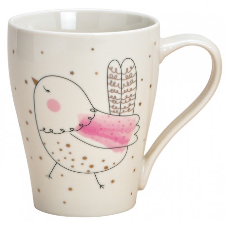 Tasse oiseau porcelaine 37 cl