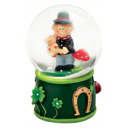 Boule à neige Saint Patrick cochon 7 cm vert