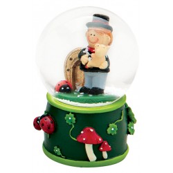 Boule à neige Saint Patrick cochon fer 7 cm vert