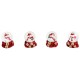 Boule à neige Bonhomme de neige sapin 6 cm rouge