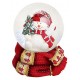 Boule à neige Bonhomme de neige sapin 6 cm rouge