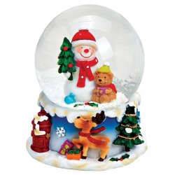 Boule à neige Bonhomme de neige ours 8 cm
