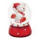 Boule à neige Ours Noël cadeau 6 cm rouge