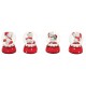 Boule à neige Ours Noël cadeau 6 cm rouge
