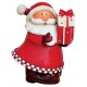 Figurine Père Noël cadeaux résine 10 cm