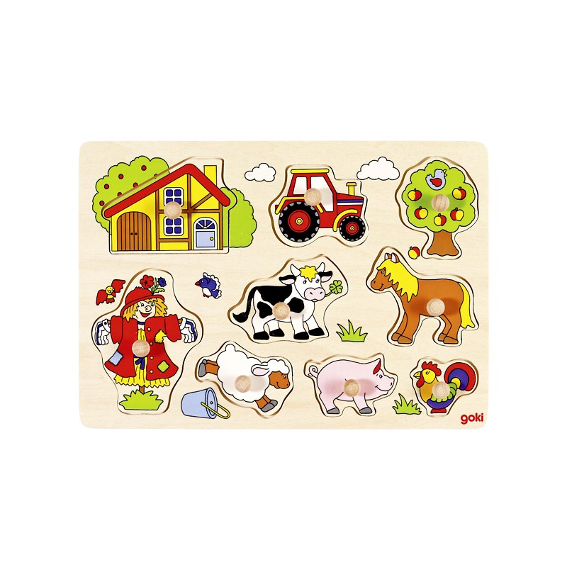 Puzzle en bois Bébés animaux GOKI