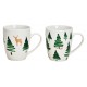 Tasse Noël sapins porcelaine 30 cl