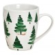 Tasse Noël sapins porcelaine 30 cl