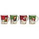 Tasse Noël Bonhomme de neige rouge céramique 35 cl