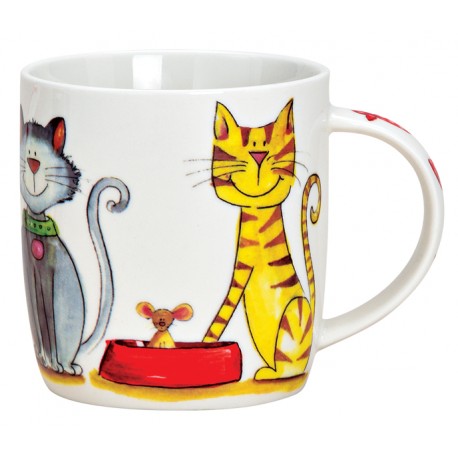 Tasse chats porcelaine 30 cl