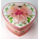 Boîte à bijoux musicale en coeur rose ballerine 15 cm