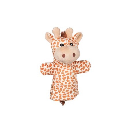 Marionnette à main en tissu girafe 25 cm