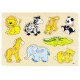 Puzzle enfant en bois à encastrement animaux 8 pièces