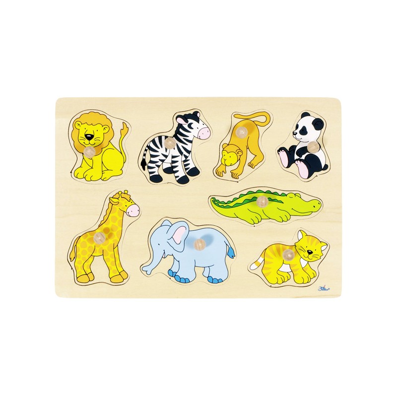 Puzzle bois bébé : Animaux à encastrer