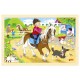 Puzzle enfant en bois balade à cheval 24 pièces