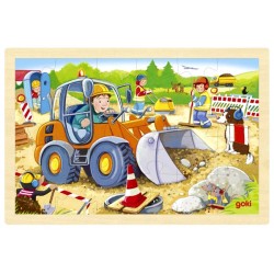 Puzzle enfant en bois chantier 24 pièces