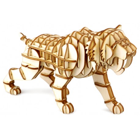 Maquette en bois tigre préhistorique