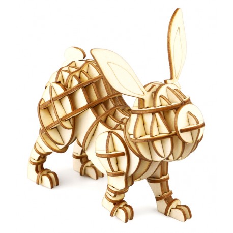 Maquette en bois lapin