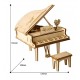 Maquette en bois Piano à queue