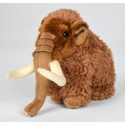 Peluche mammouth marron 20 cm