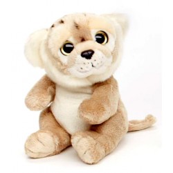 Peluche lionne beige 18 cm