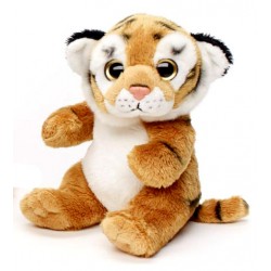 Peluche tigre brun 18 cm