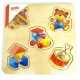 Puzzle enfant en bois à encastrement jouets 5 pièces