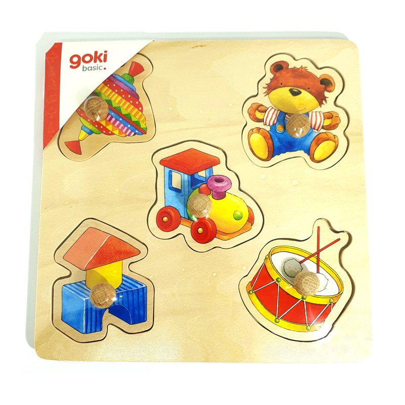 Jouet en bois - petit puzzle en bois maison 5 pièces - Diset