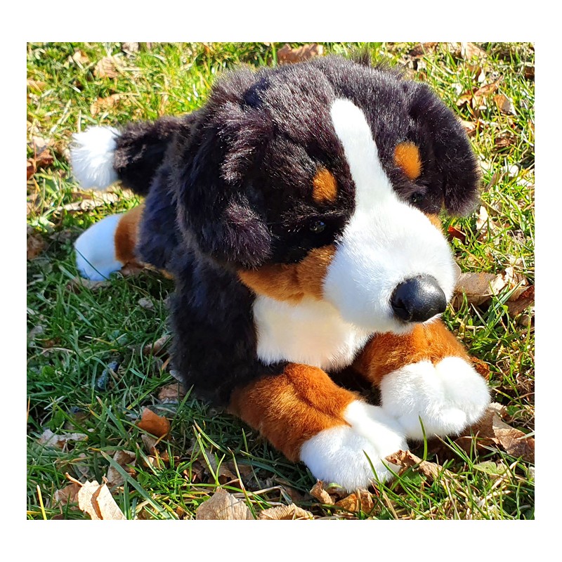 Peluche Chien Bouvier Bernois 31 cm - La Magie des Automates