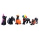 Chats noirs Halloween Lot de 5 Lemax