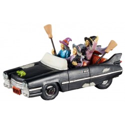 Sorcières en voiture Lemax Halloween