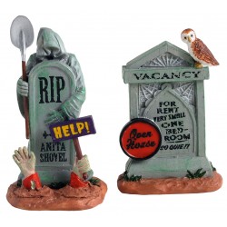 Pierres tombales Lot de 2 Lemax Halloween
