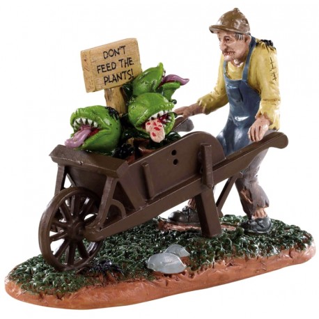 Jardinier et plantes carnivores Lemax Halloween