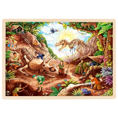 Puzzle cadre enfant en bois Fouille archéologique 192 pièces