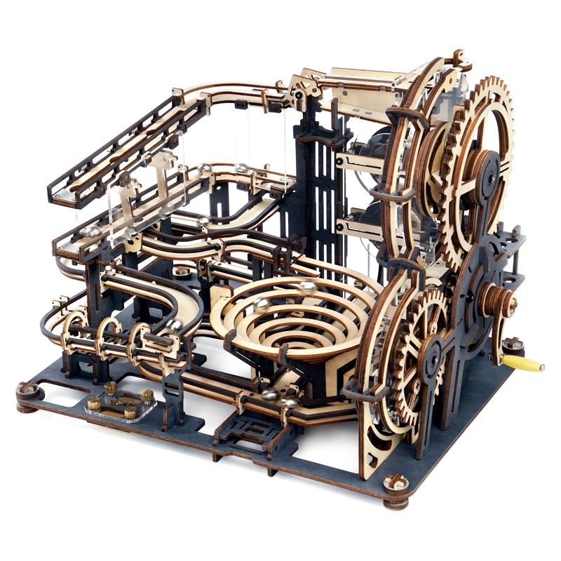 Maquette en bois animée Circuit de billes teint - La Magie des