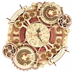 Maquette en bois Horloge calendrier colorée