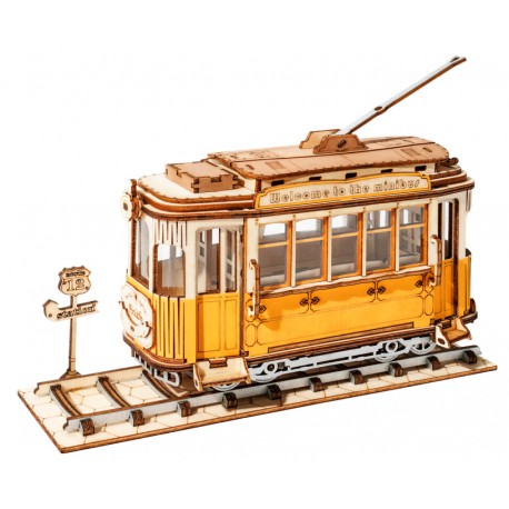 Maquette en bois Tramway ancien