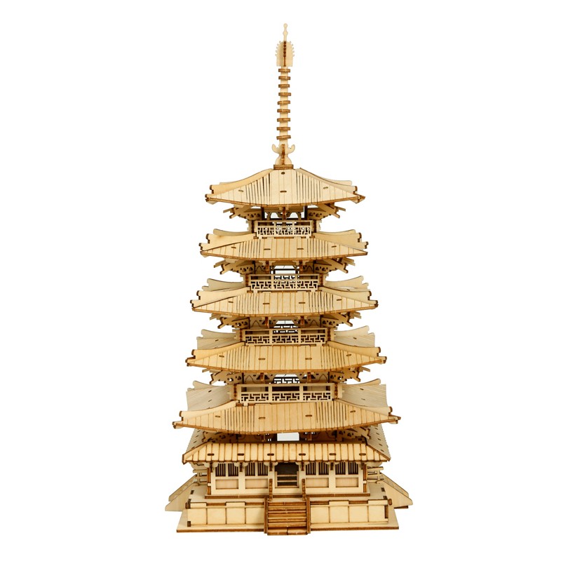 Robotime - Maquettes en bois - Japon - Pagode à Five étages - Kit de  construction