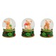Boule à neige cochon trèfle résine 6 cm