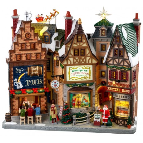 Façades germaniques lumineuses Noël Lemax