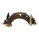 Pont en pierre enneigé Lemax Vail Village